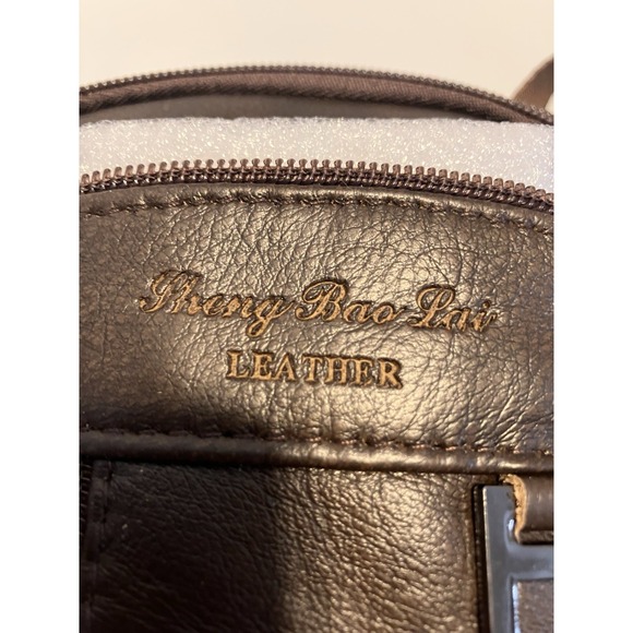 Dark Brown Leather Crossbody Purse Adjustable Straps NEW Multiple Compartments - Picture 2 of 7